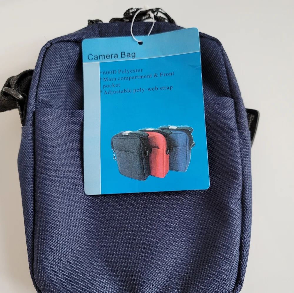 Navy Blue Polyester Camera Bag NWT